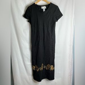 Jessica Howard Women's Dress Size 12 Petite Black Solid Giraffe Used Clean GHM4.